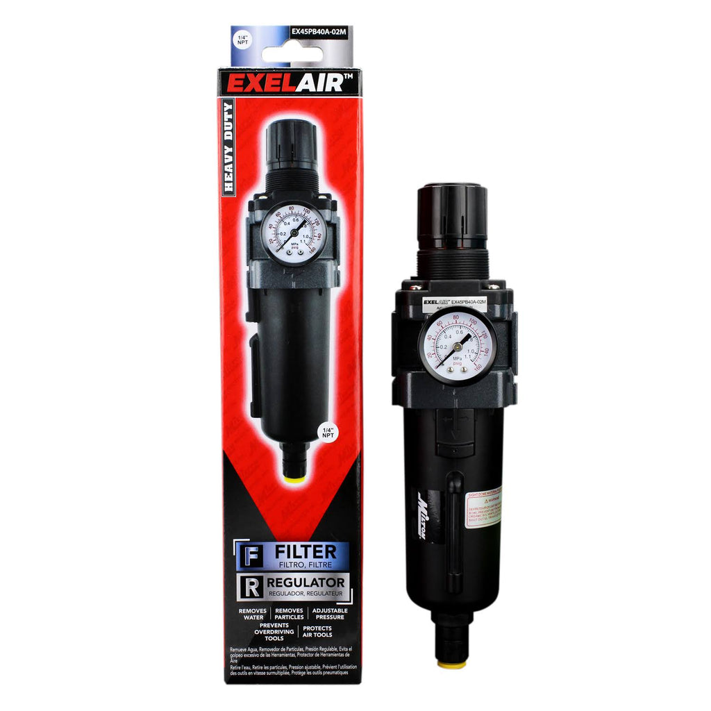 1/4in NPT Metal FRL Air Filter Regulator D207