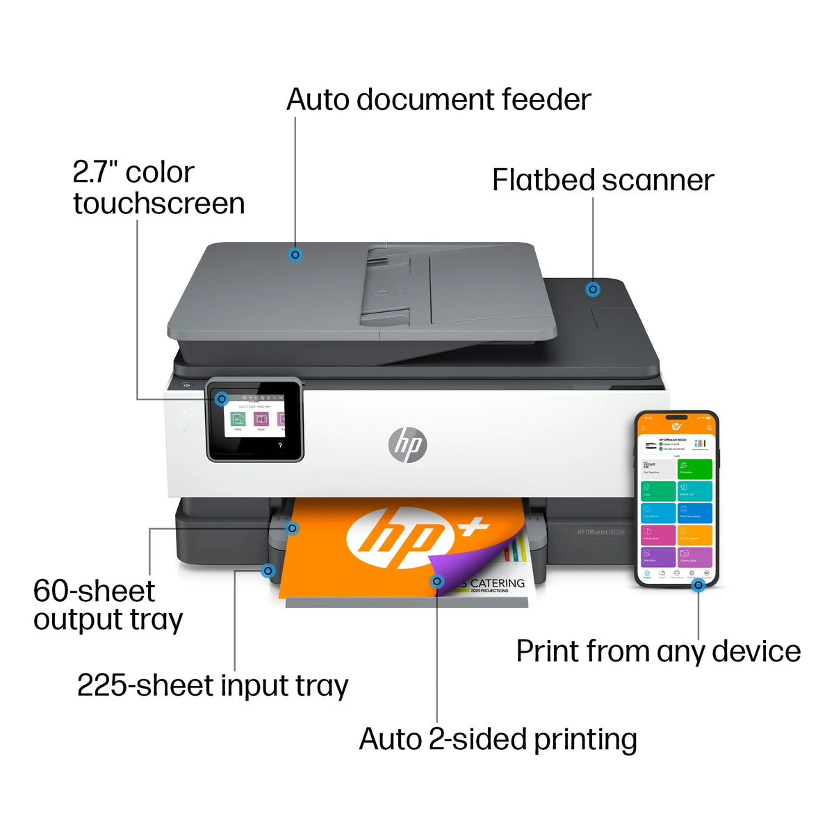 HP OfficeJet 8022e All-in-One Wireless Color Inkjet Printer U411796