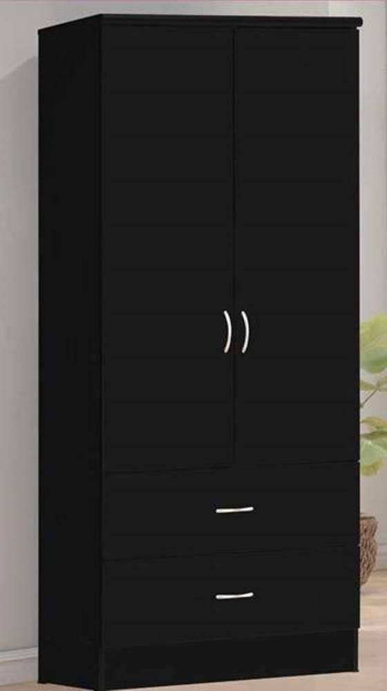 Black 2-Door Wardrobe Armoire K585