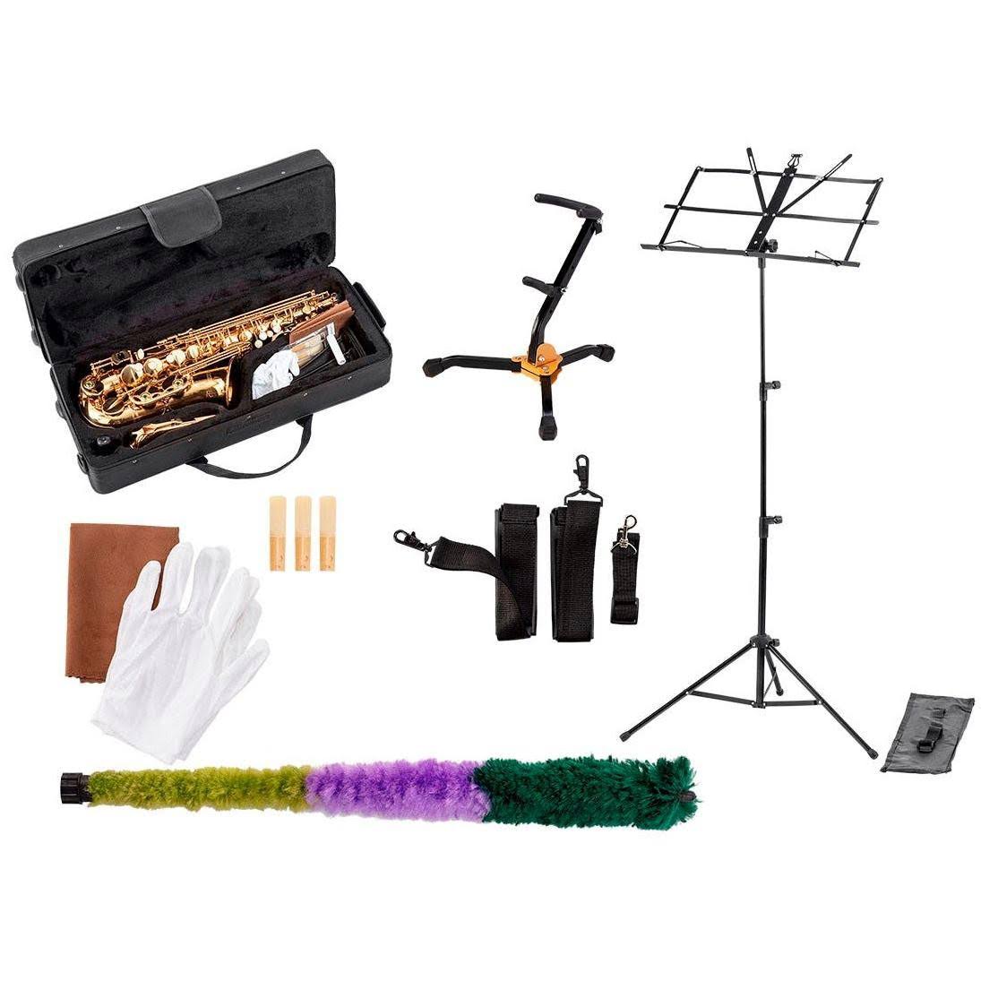 Brass Eb Alto Saxophone Outfit with Mouthpiece and Case C492