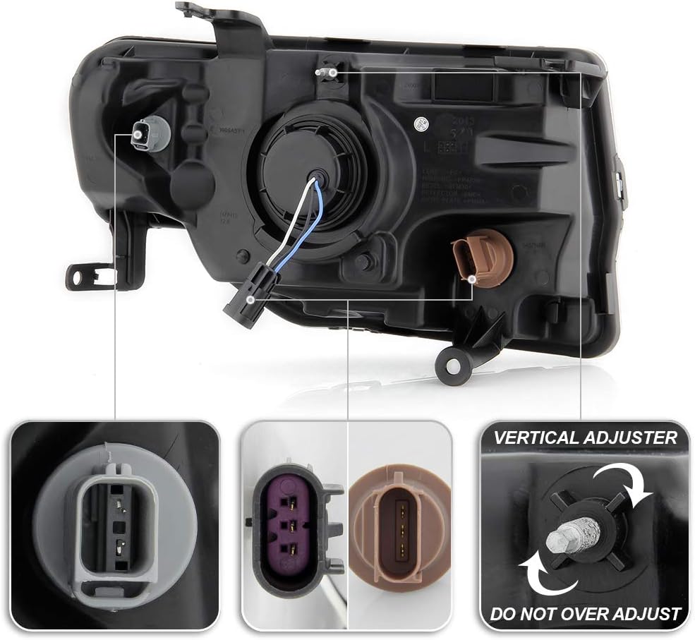 Black Housing LED Projector Headlights for Ford Escape Y95993