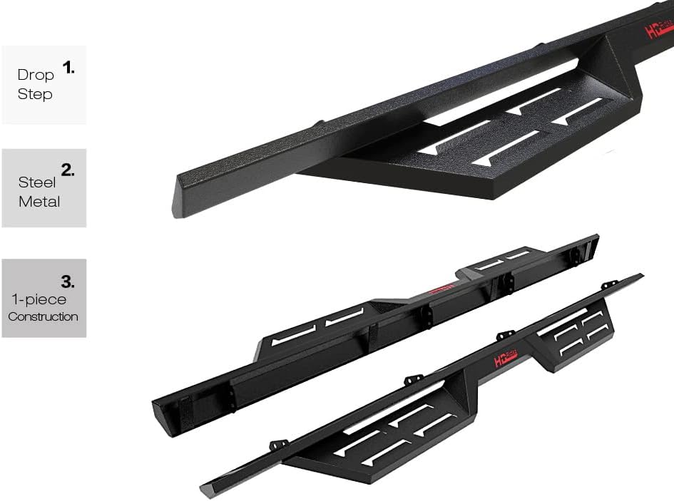 Steel Construction Drop Down Style Running Boards A838540