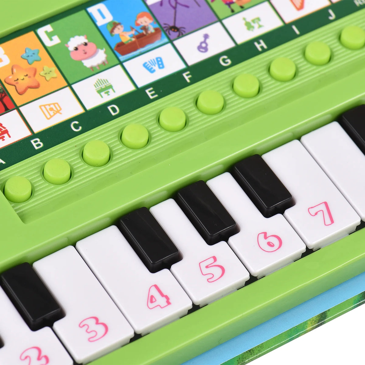 20-Key Electronic Piano Book with Built-In Keyboard, Educational Music Toy for Kids R4510
