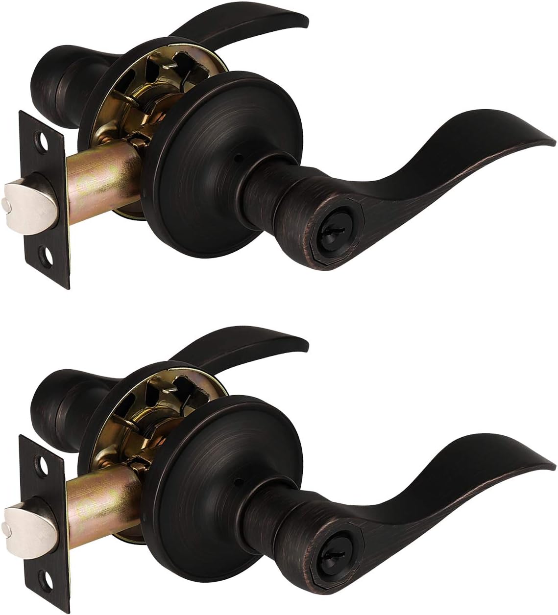 10 Pack Privacy Door Lever Locking Door Handle Set A3236