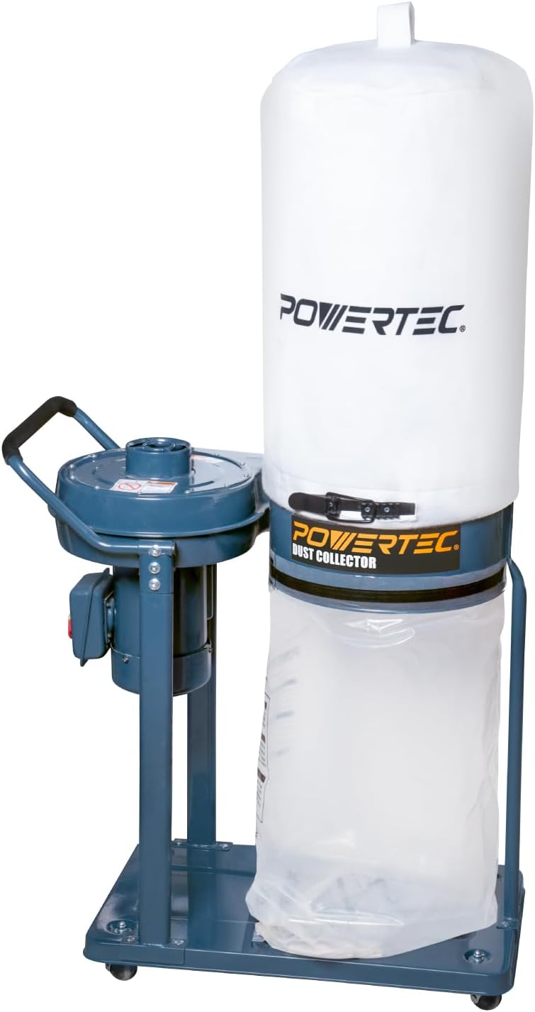 1 HP Dust Collector with 1 Micron Bags and Mobile Base S86741