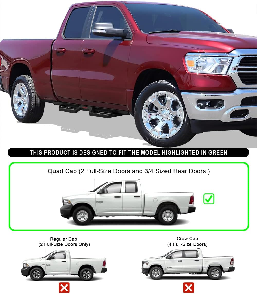 Steel Construction Drop Down Style Running Boards A838540