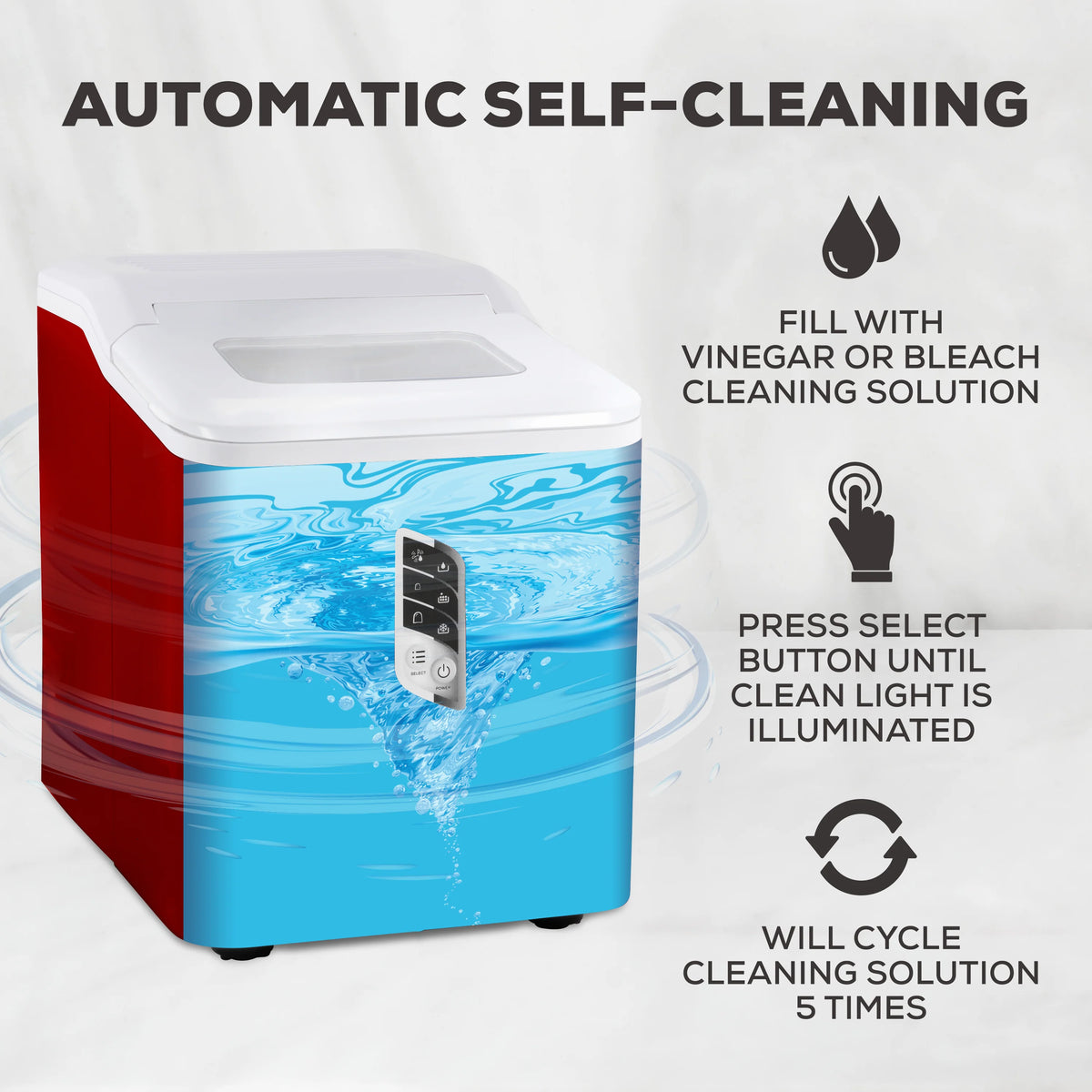 Automatic Self-Cleaning 26-Pound Ice Maker T7649