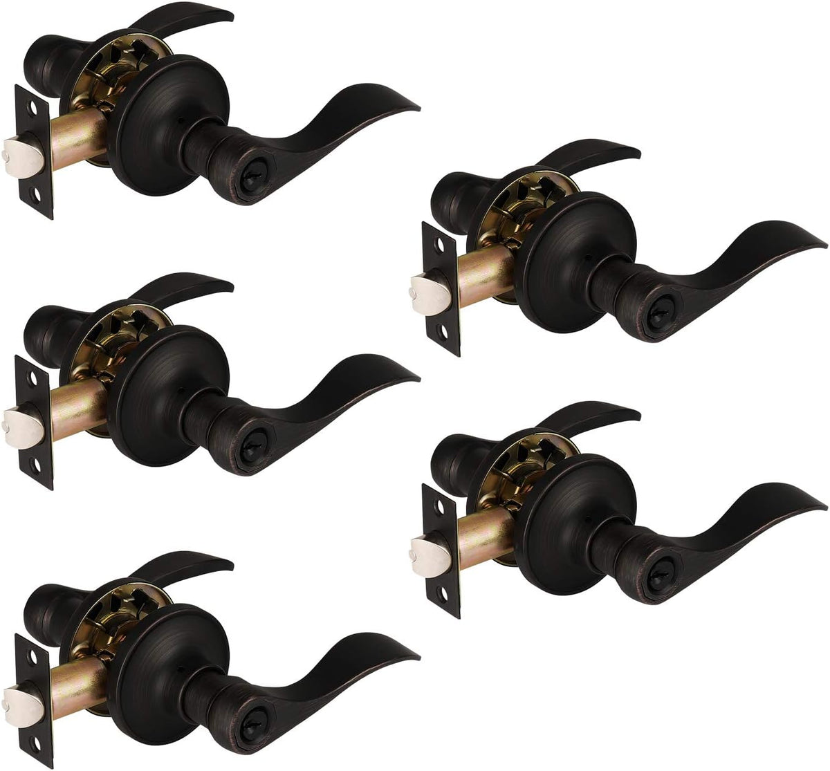 10 Pack Privacy Door Lever Locking Door Handle Set A3236
