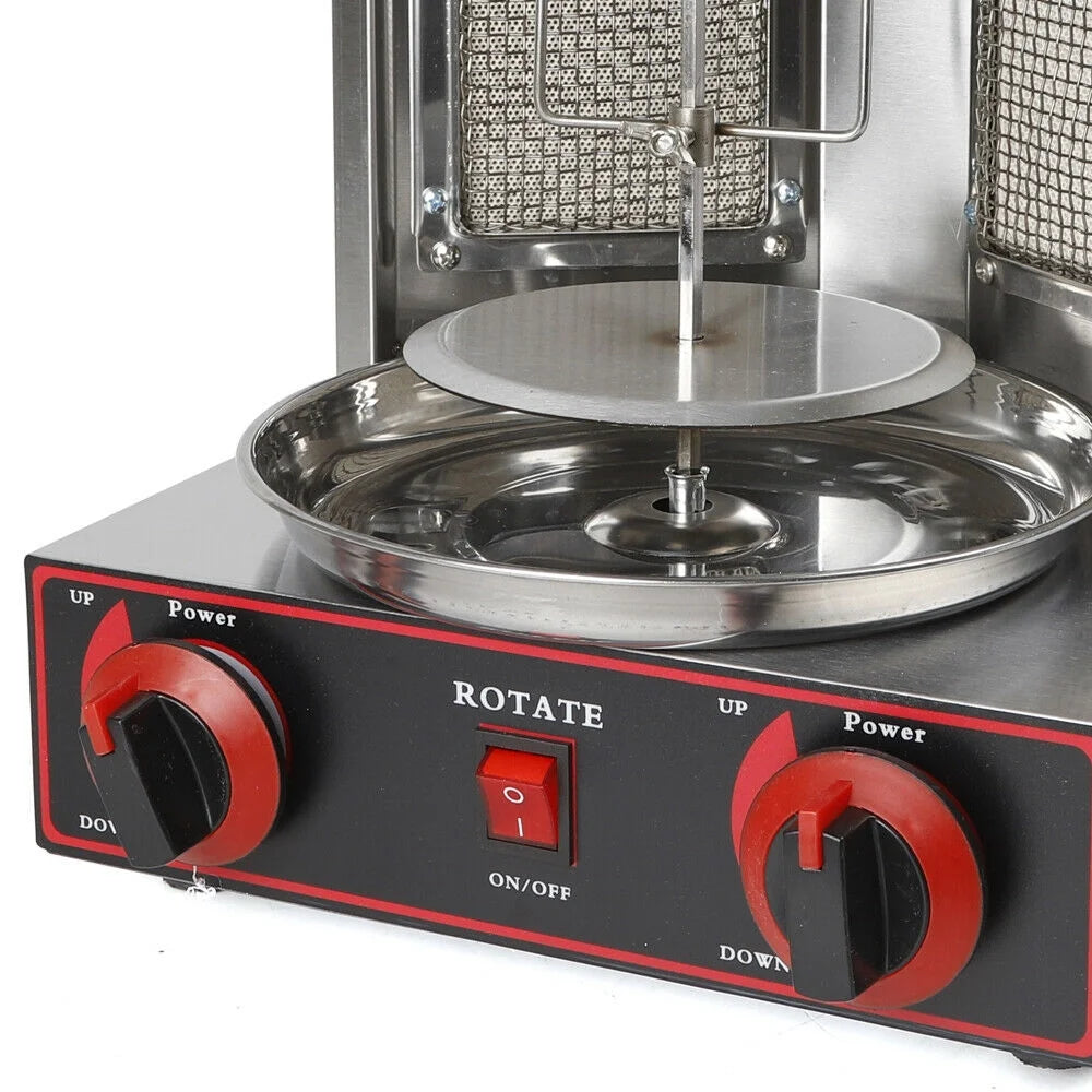 110V Gas Vertical Spinning Doner Kebab Grill Machine Broiler Shawarma Machine Z50669
