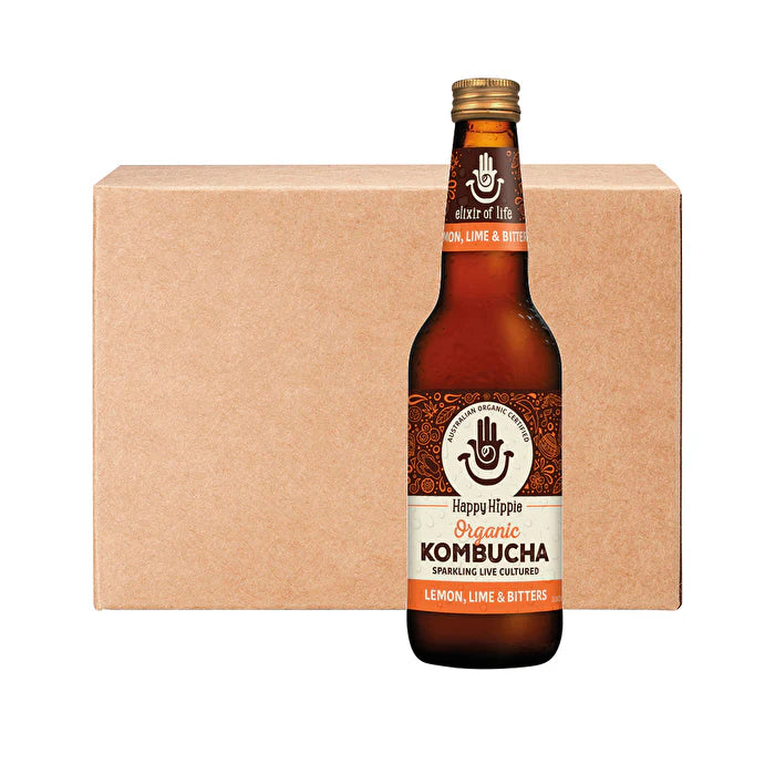 Organic Kombucha Lemon Lime & Bitters 330ml 12 Pack L784