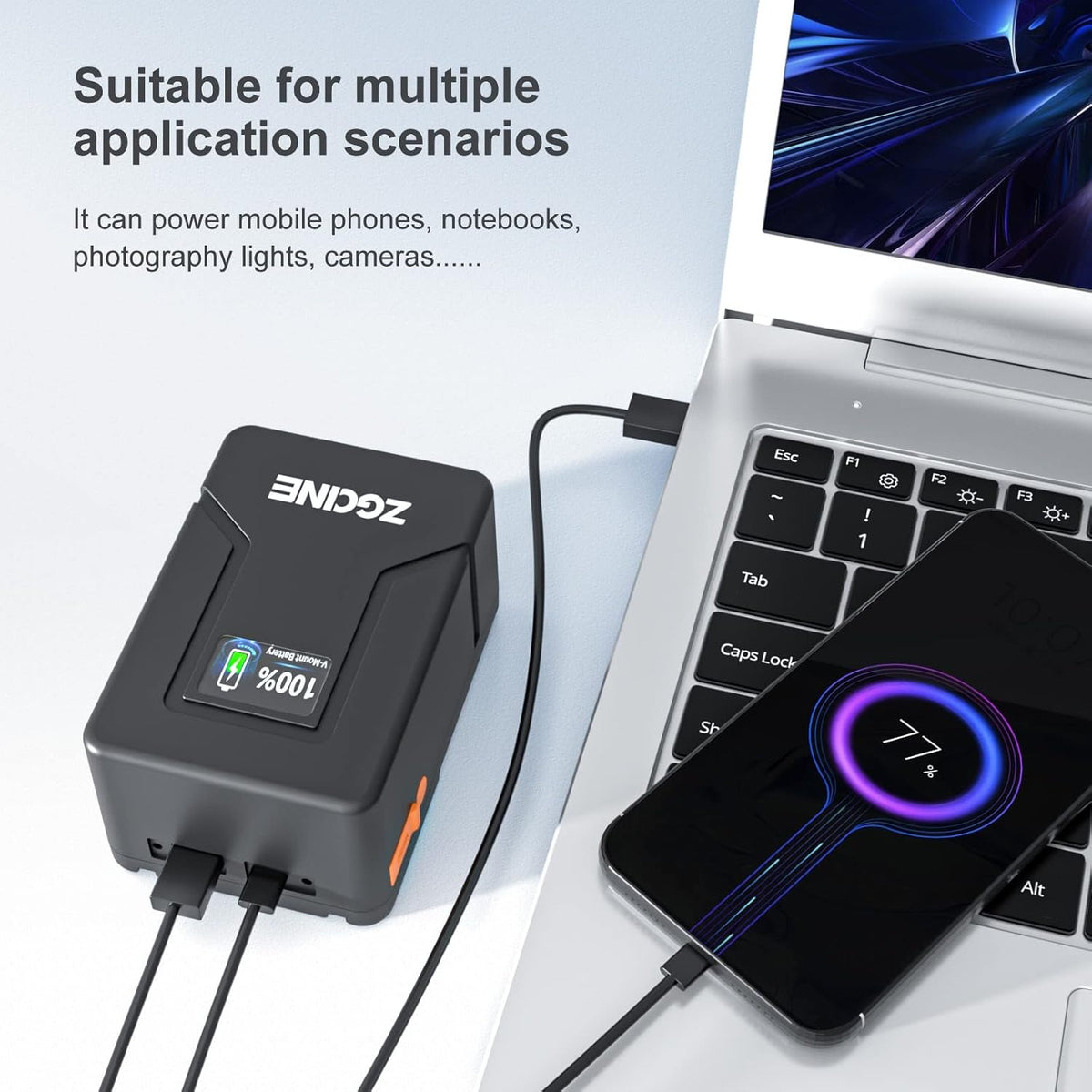 Mini V-Mount Battery 99Wh 14.8V 6800mAh with D-TAP USB-C USB-A Output M26155