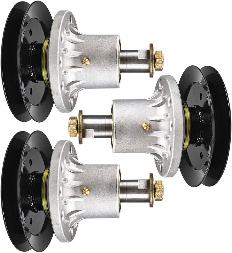 3 Pack Deck Spindle Assemblies with Pulley for 60 inch Lazer Z Zero-Turn L643516
