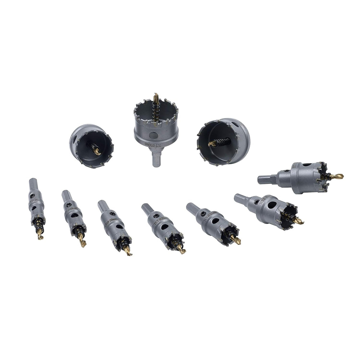 10 Pcs Carbide Hole Saw Set with Storage Case Z7698