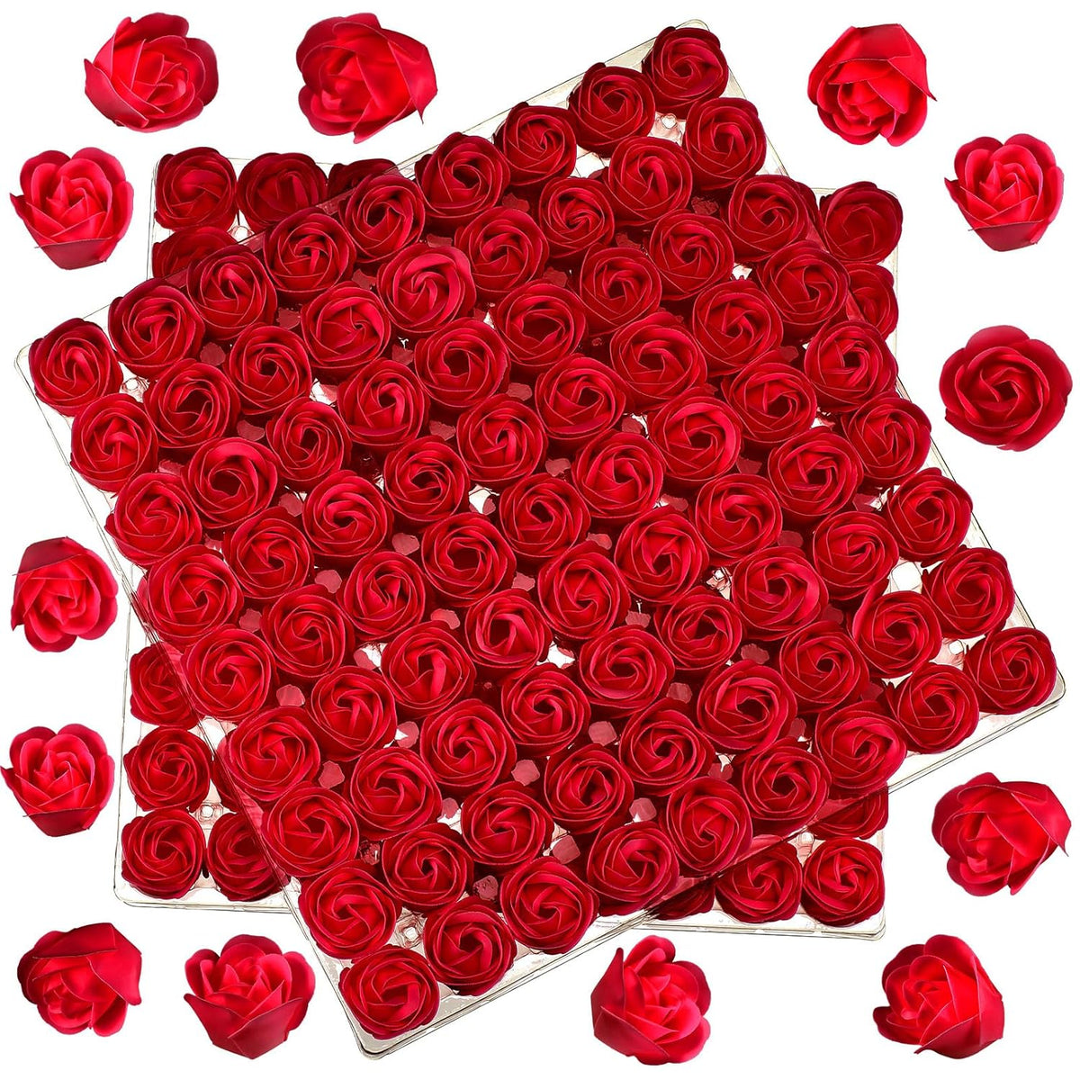 162 Pcs Rose Flower Soap (Red) Z281
