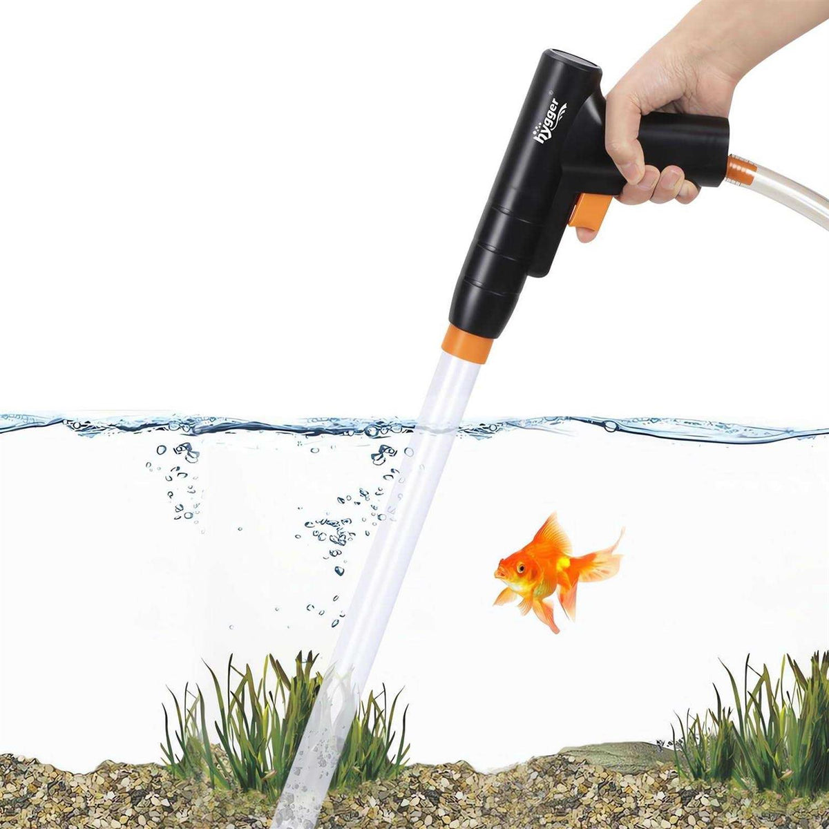 Aquarium Gravel Cleaner with Air-Pressing Button Fish Tank Sand Cleaner Kit Siphon Vacuum Cleaner G895829