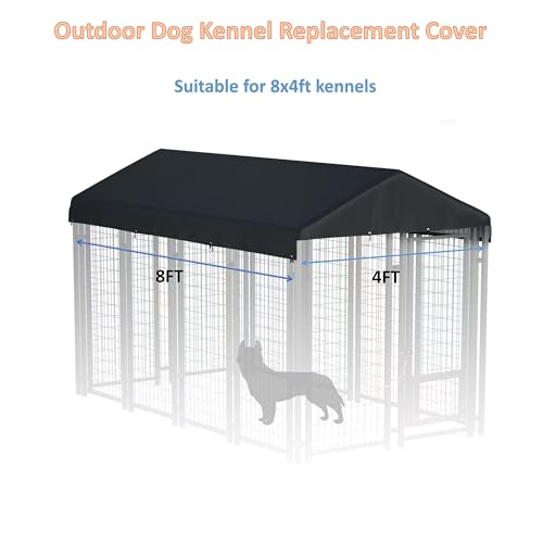 10' x 10' 600D Heavy Duty Waterproof Dog Kennel Top Cover Gray J780