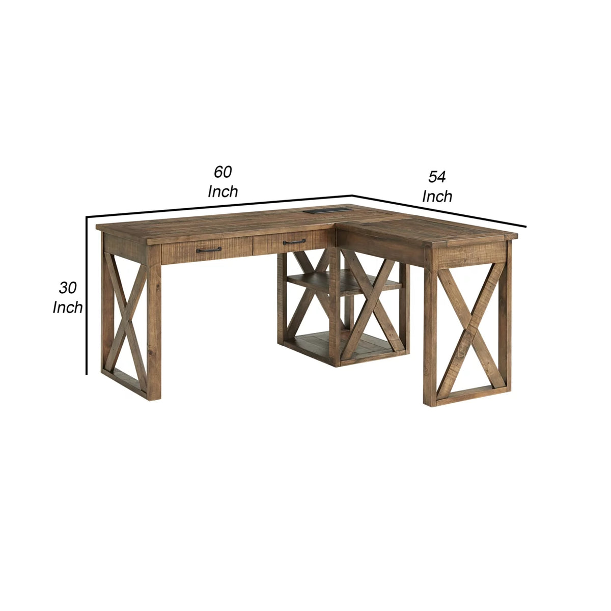 60 Inch 2 Drawer L Desk K110478