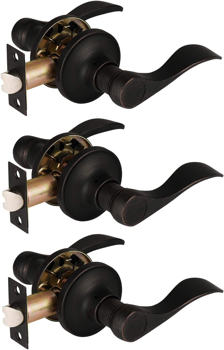 10 Pack Privacy Door Lever Locking Door Handle Set A3236