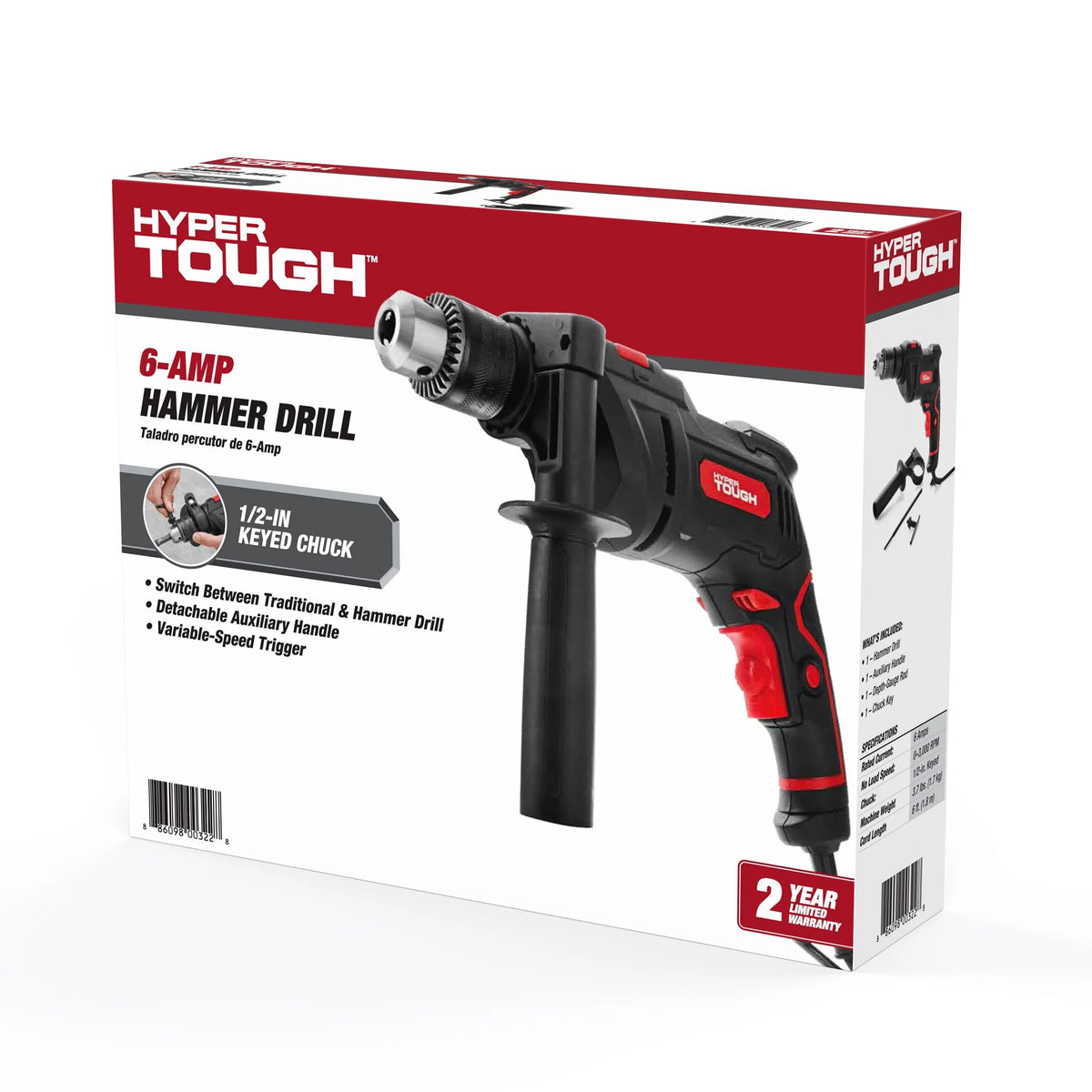 1/2-inch Corded Hammer Drill V1653