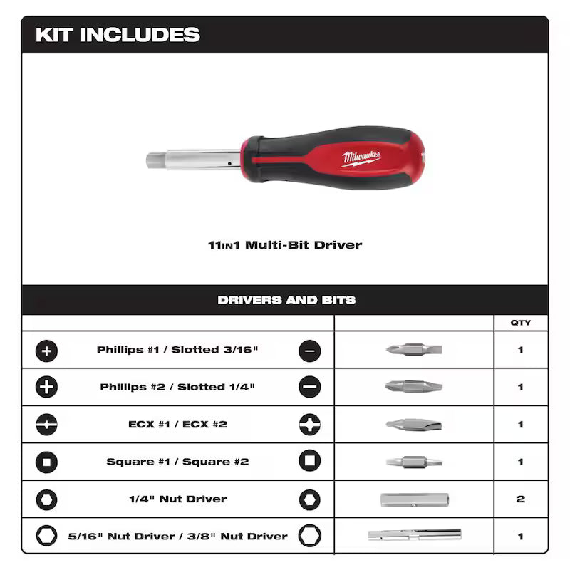 11-in-1 Multi-Tip Screwdriver Y200