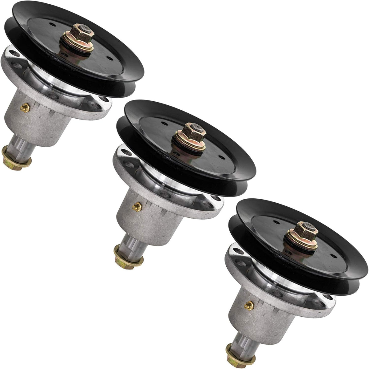 3 Pack Deck Spindle Assemblies with Pulley for 60 inch Lazer Z Zero-Turn L643516
